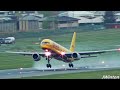 DHL Air Boeing 757-236 G-BMRJ takeoff Aberdeen Airport 2019