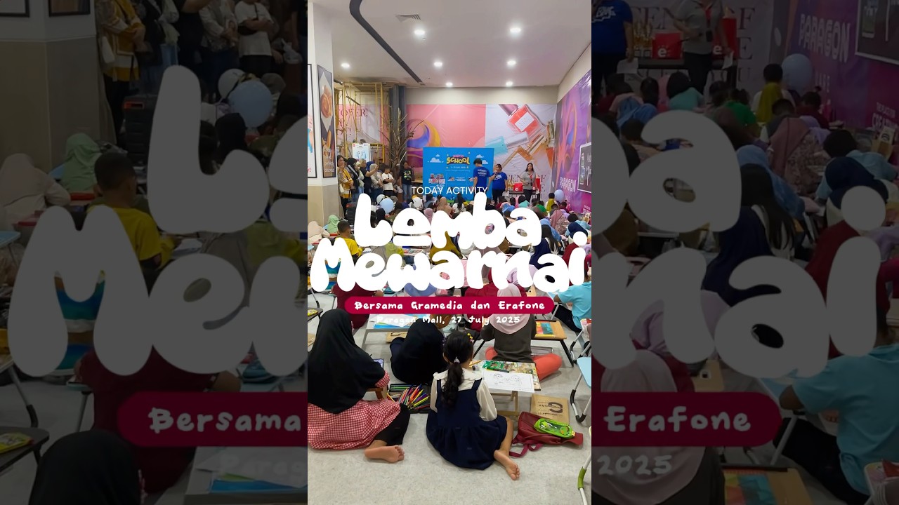 Lomba mewarnai Gramedia bersama Erafone di paragon square mall Sorong 