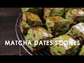 サクサクほろりの抹茶デーツスコーン//How to make Flakey Matcha Green Tea Dates Scones