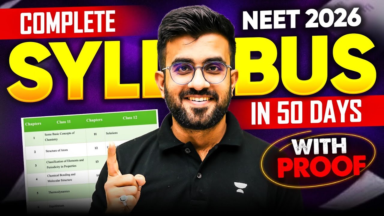 NEET 2026 : Complete Syllabus in 50 days & Revision Plan (With Proof ...