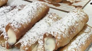 الكانولي ...من أشهر الحلويات الايطالية ...ب 4 حشوات مختلفة ..|Cannoli ..delicious Italian dessert 😋