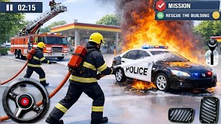 🚨 INSANE Fire Truck Simulator 🔥 | 911 Firefighter Rescue Emergency Driving 3D – Android Gameplay screenshot 3