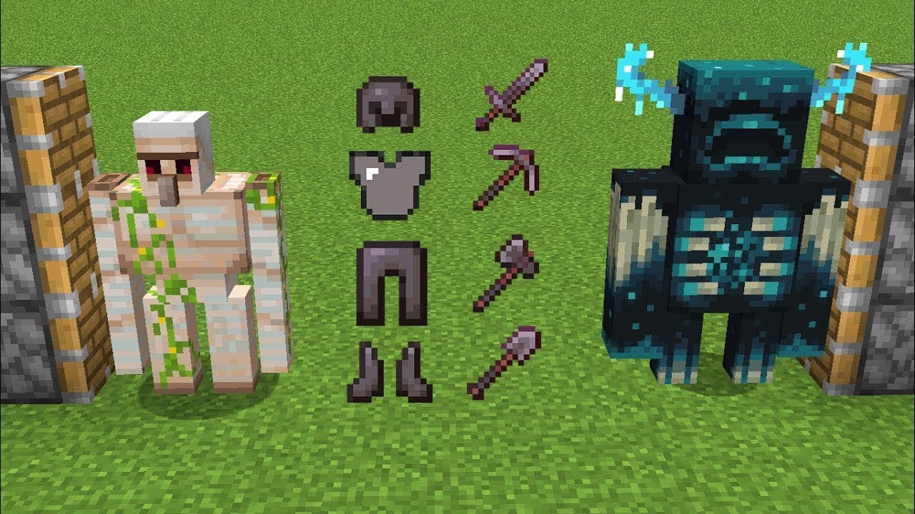 iron golem + all netherite armor +warden = ???