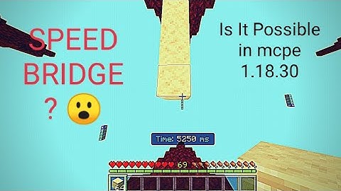 MCPE IS SPEED BRIDGE POSSIBLE ? in 1.18.30 beta