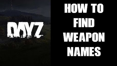 How To Find & Know The Hidden File Names For Guns & Weapons When Editing xml Or Using DayZ Editor