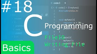 Famous C Programming Language Basics Tutorial 18 FileIO Write File Profile