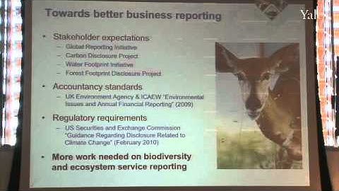 TEEB for Business-Biodiversity Impacts and Dependencies: TEEB @ Yale