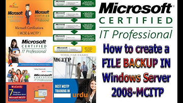 How to create a FILE BACKUP IN Windows Server 2008 MCITP by KPSC Parachinar