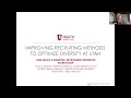 Improving Recruiting Methods to Optimize Diversity in Our Institution