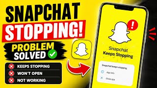 Snapchat keeps stopping problem solve || how to fix snapchat app auto back problem