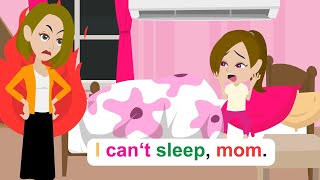 Ella can't sleep - English Funny Animated Story - Ella English