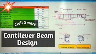 CANTILEVER BEAM DESIGN - BY CIVIL SMART