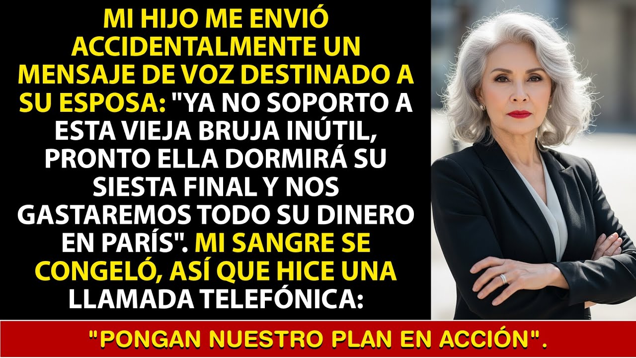 Mi hijo me envió por error un audio para su esposa... lo que oí me rompió.