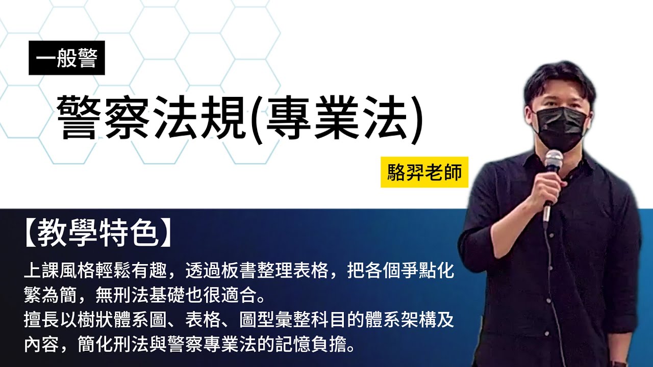 115一般警-#警察法規(專業法)-#駱羿-超級函授(志光公職‧函授權威)