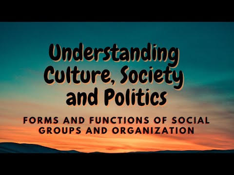 UCSP 6.0 Forms and Functions of Social Groups and Organizations