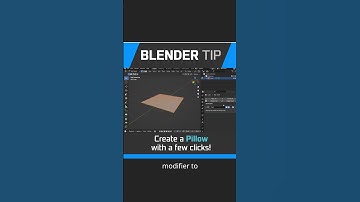 Blender: Create a Pillow - Cloth Simulation #blendertutorial #blender3d #shorts