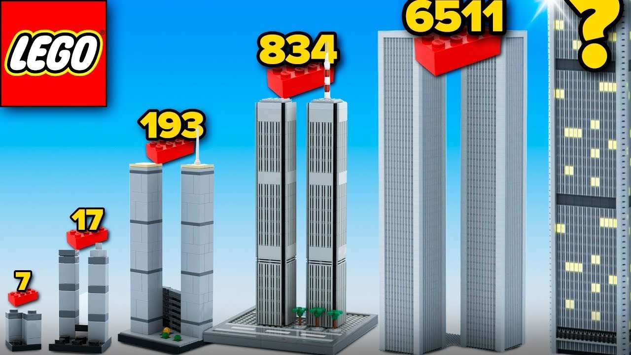 Les Tours Jumelles LEGO à différentes échelles | Comparaison - YouTube