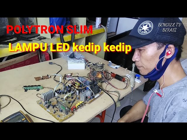 TV POLYTRON SLIM LAMPU INDIKATOR KEDIP KEDIP class=