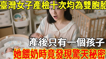 25歲臺灣女子產檢十次均為雙胞胎，產後只有一個孩子，她餵奶時竟發現驚天秘密#民间故事 #正能量 #情感