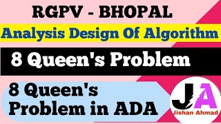 8 Queen's Problem | 8 Queen's in ADA | ADA | Lec 22