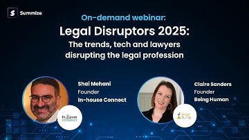 Webinar: Legal Disruptors 2025: The trends, tech, and lawyers disrupting the legal profession