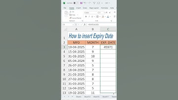 how to insert expiry date ||  #excel #spreadsheetmagic #auto #msauto #exceltips #microsoftexcel