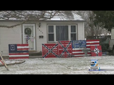Vandalism At Home Displaying Nazi Flag