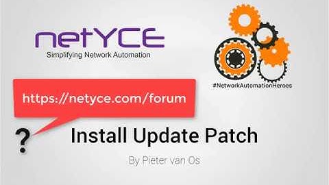 Install Update Patch for NetYCE