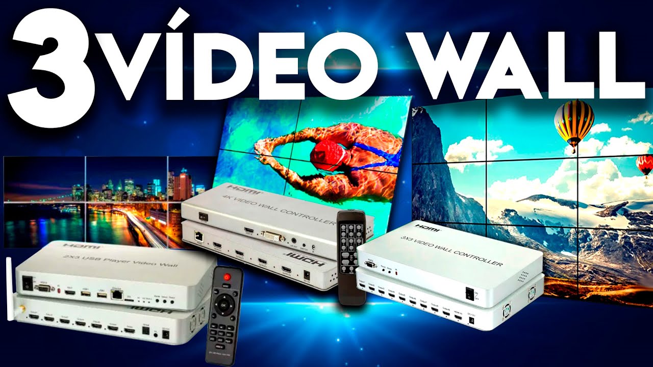 3 Tipos de VÍDEO WALL 2X2 2X3 3X3 | 4, 6 e 9 Tvs