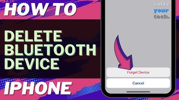 How to Delete Bluetooth Device on iPhone 15