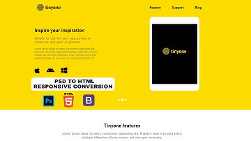 Psd to html responsive conversion- Tinyone