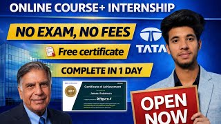 Tata Launch Free Internship Complete In 1 Day Online Course Certificate No Exam, No Fees