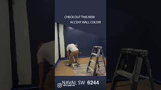 Check out this awesome accent wall color!