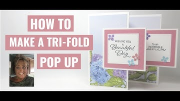 HOW TO MAKE THE EASIEST DOUBLE  TRI FOLD  POP UP CARD For All Occasions