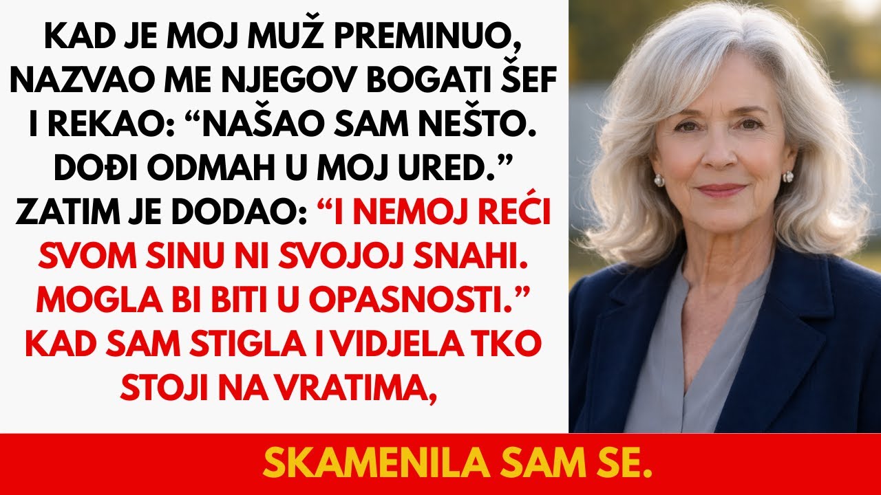 Na dan sprovoda mog muža, nazvao me njegov šef: “Moraš ovo vidjeti!”