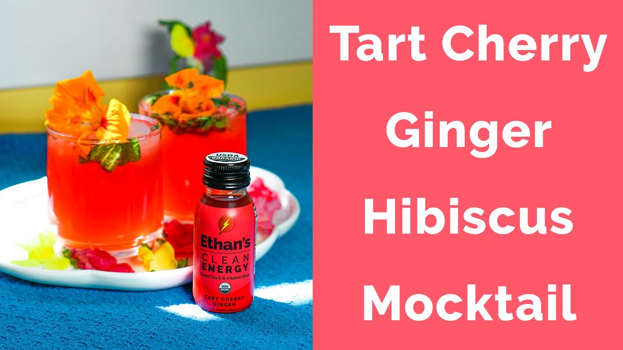 Tart Cherry Ginger Hibiscus Mocktail