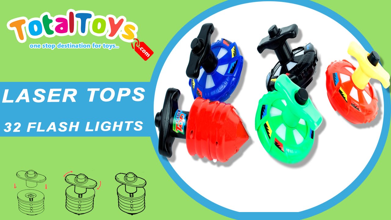 Flash Laser Top Spinner Toy with Music and Lights on it