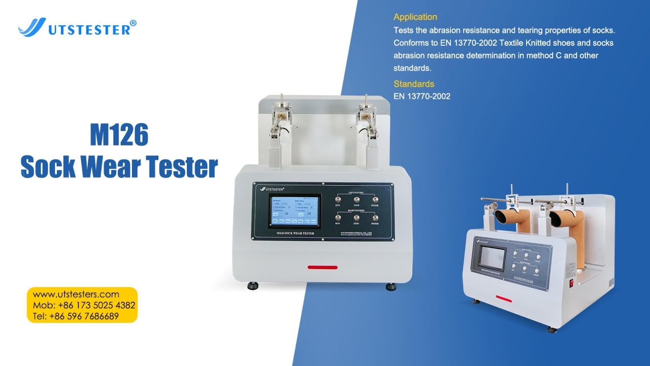 Sock R1 R2 Tester M126 Sock Wear Tester - YouTube