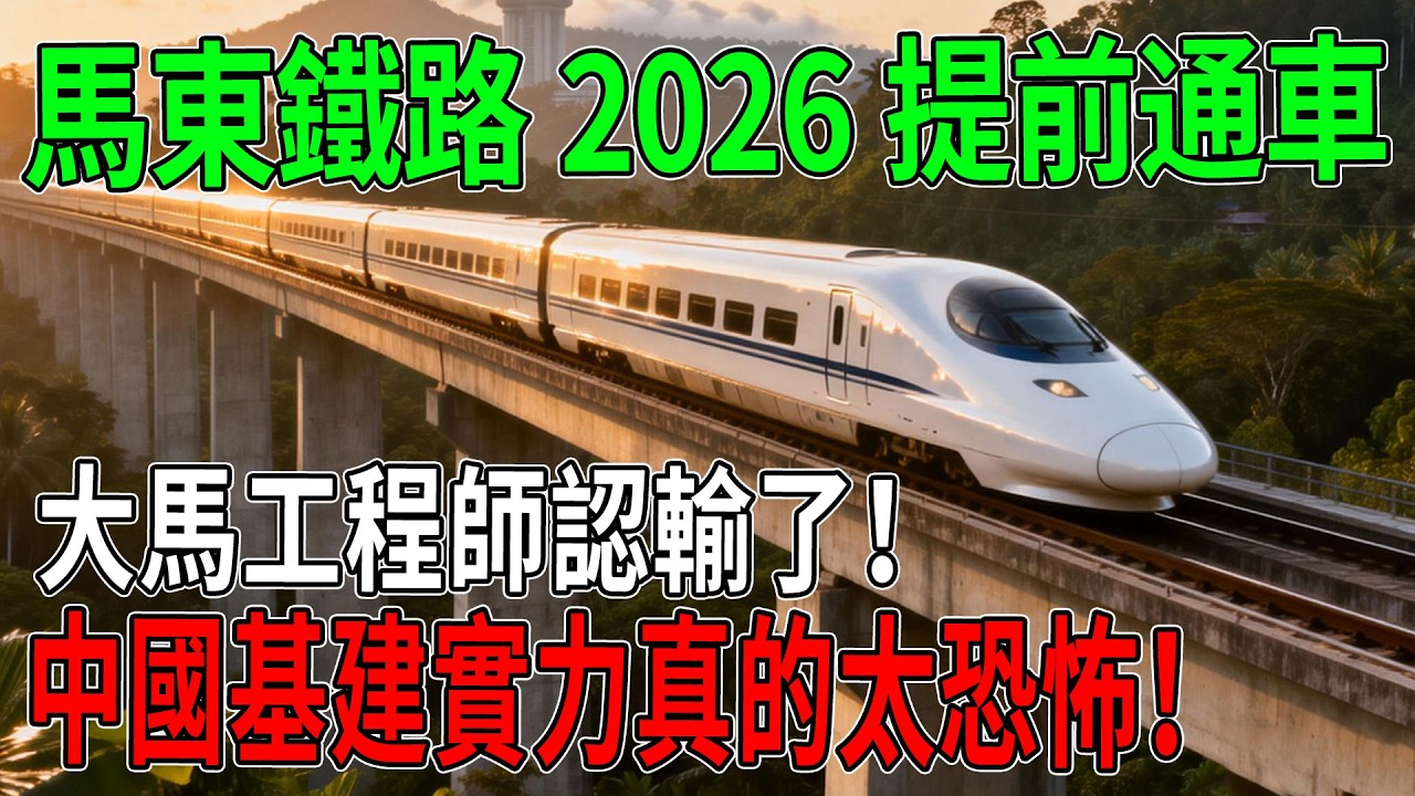 大馬工程師認輸了！馬東鐵路2026提前通車，這段採訪影片讓全網看哭：中國基建實力真的太恐怖！#馬東鐵路#中國基建#馬來西亞#一帶一路#超級工程#提前通車