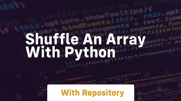 shuffle an array with python
