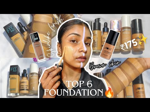 Top 6 foundation For brown skin 🤎 ✨🔥(My shades)Summer friendly Skinlike foundation start from 175🥺