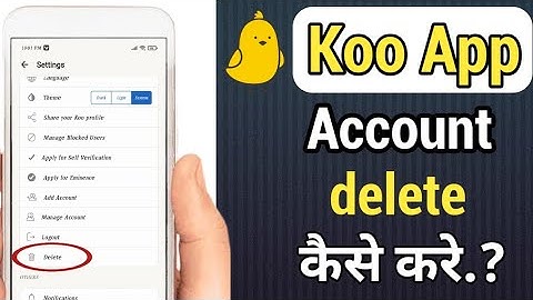 koo app account delete kaise kare!! how to delete koo app account!!