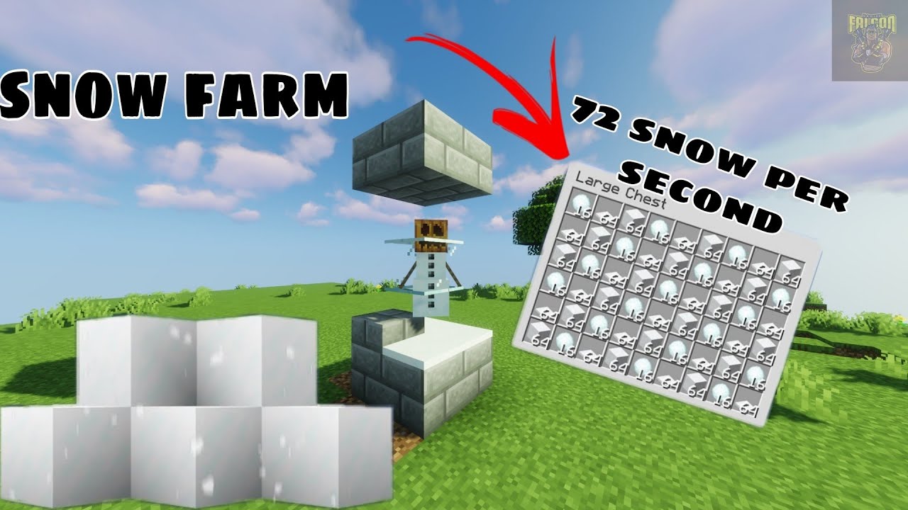 How to make snow farm ☃️|| Minecraft java edition|| Falcon gaming - YouTube