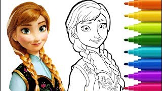 رسم اميرة ديزني انا من فيلم الرسوم المتحركة فروزن | رسم سهل بقلم الرصاص