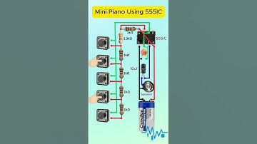555 Timer Music Piano Circuit #Shorts #piano #555timer