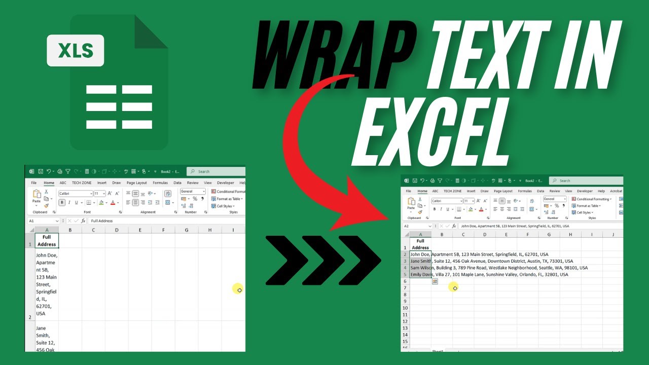 How To Wrap Text In Excel - YouTube
