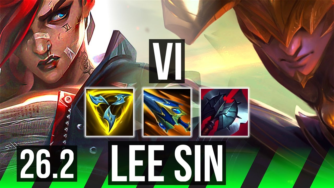 VI vs LEE SIN (JGL) | 47K damage | KR Master | 26.2