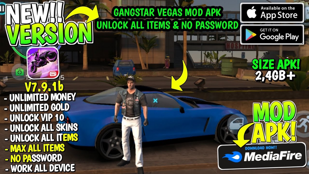 GANGSTAR VEGAS MOD APK V7.9.1b LATEST UPDATE 2025 UNLIMITED MONEY