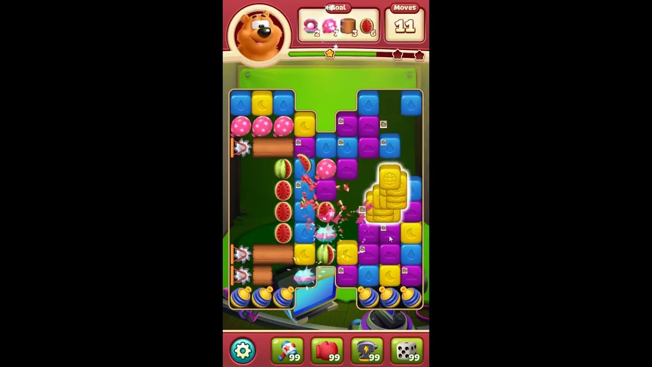 Toon Blast Level 8388 - NO BOOSTERS 🐻🐺🐱 | SKILLGAMING ✔️