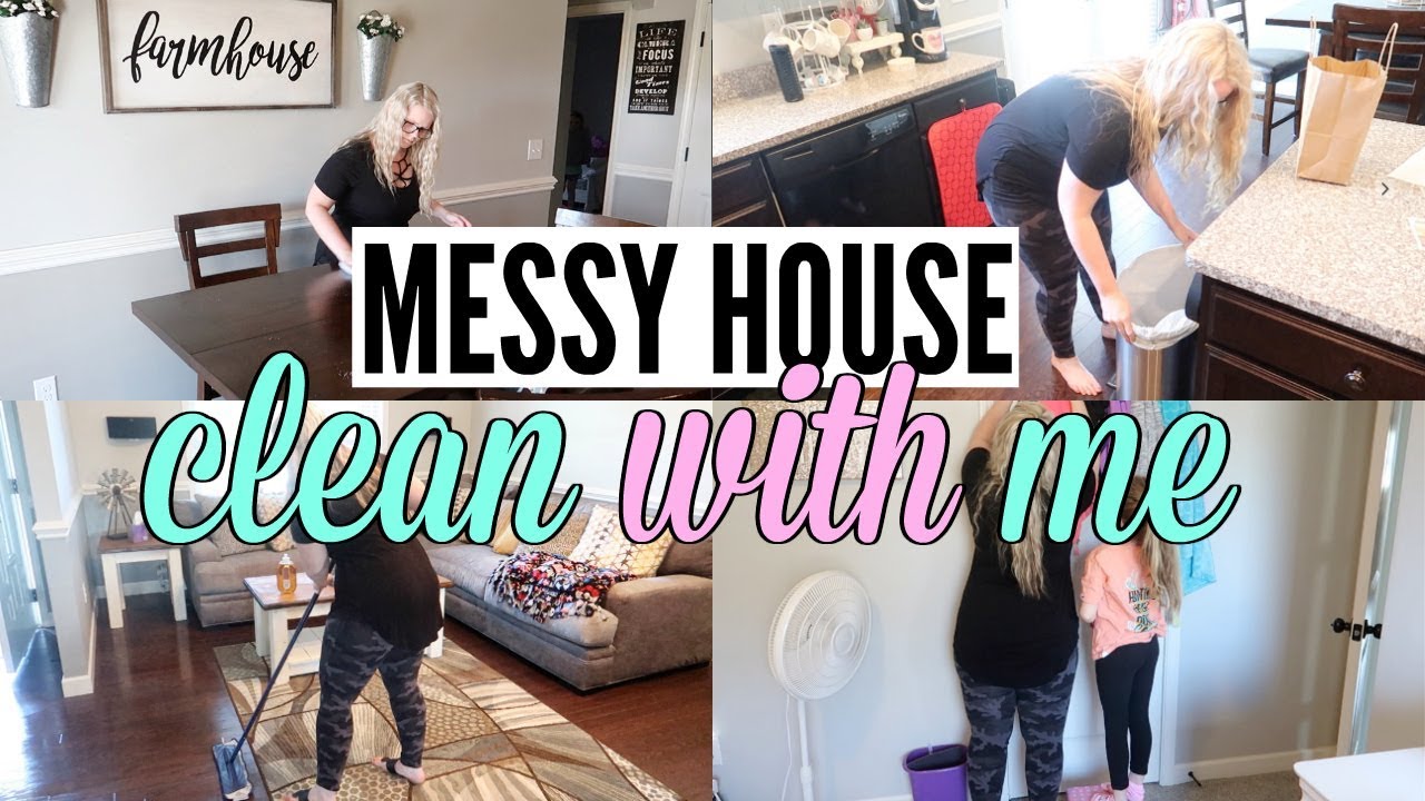 MESSY HOUSE CLEAN WITH ME // TIME LAPSE CLEANING MOTIVATION - YouTube